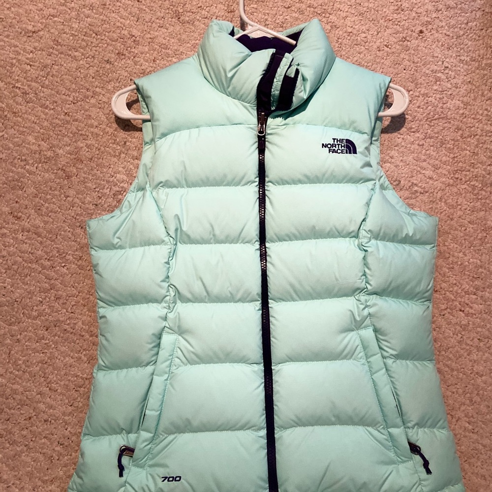 North Face Nuptse 700 Down Puffer Vest Mint Green